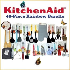 KitchenAid 40-Piece Rainbow Kitchen Utensil Set - NWT